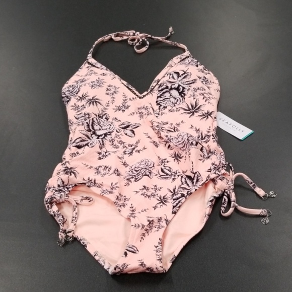 Seafolly Patterned Deep V One Piece Swimsuit- tag cut but never worn - Picture 4 of 7